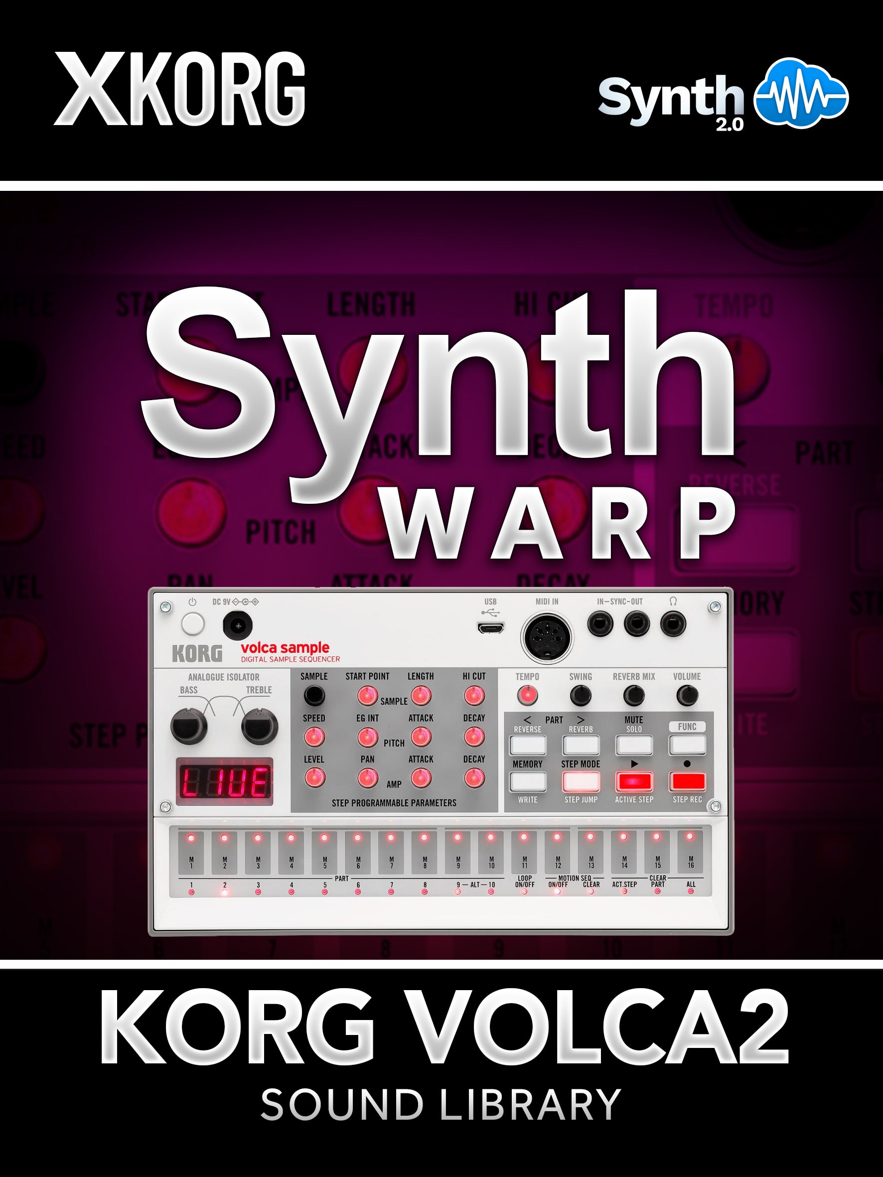 TPL027 - Synth Warp - Korg Volca Sample 2 ( 114 samples 16 patterns )