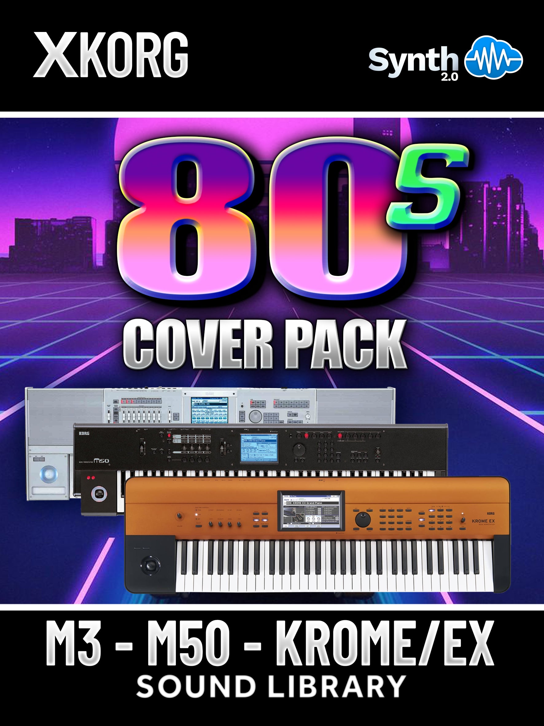 LDX222 - 80s Cover Pack - Korg M3 / M50 / Krome / Krome Ex ( 23 presets )