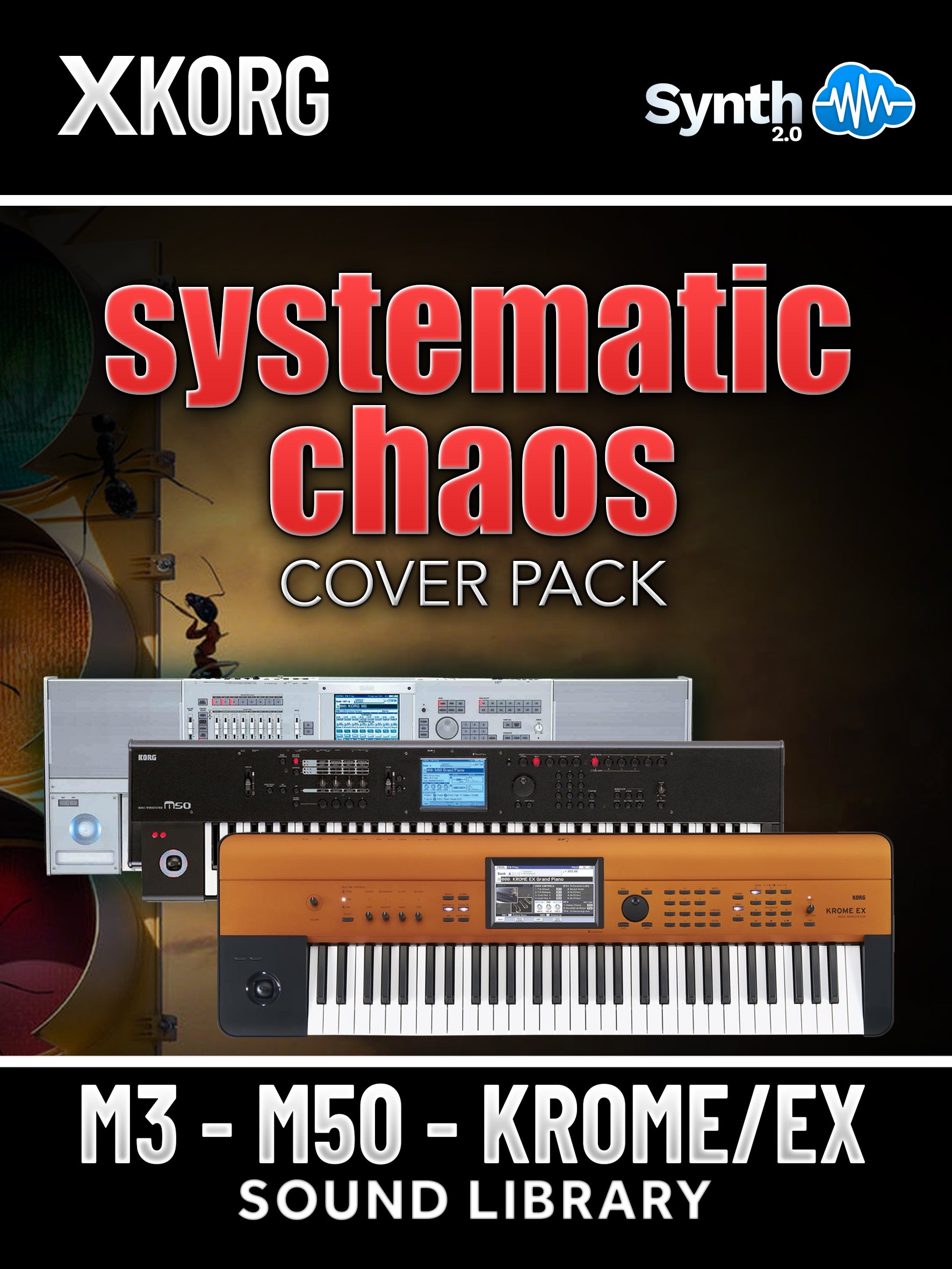 LDX009 - Systematic Chaos Cover Pack - Korg M3 / M50 / Krome / Krome Ex