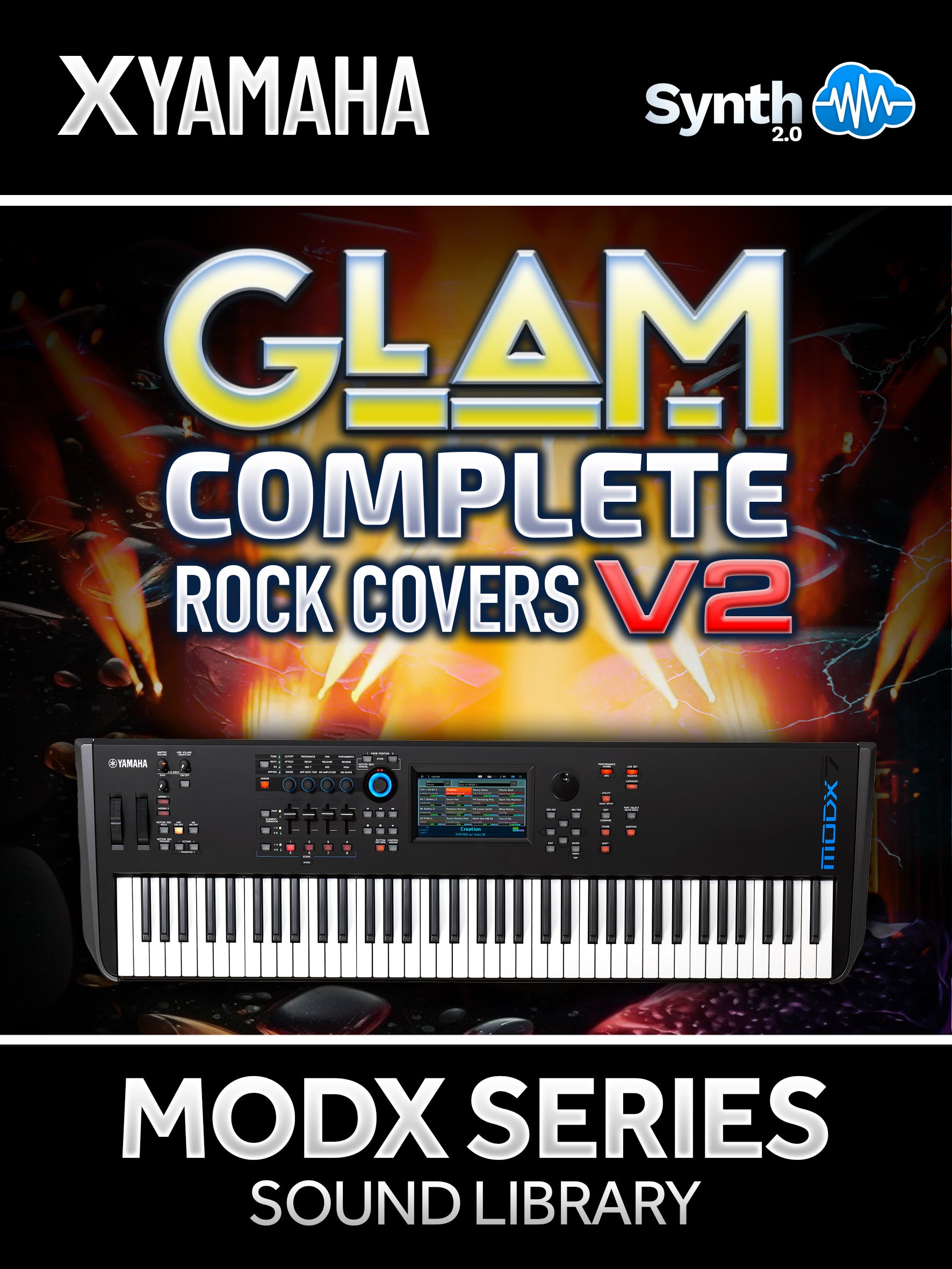 DRS019 - Glam - Complete Rock Covers V2 - Yamaha MODX / MODX+ ( 21 presets )