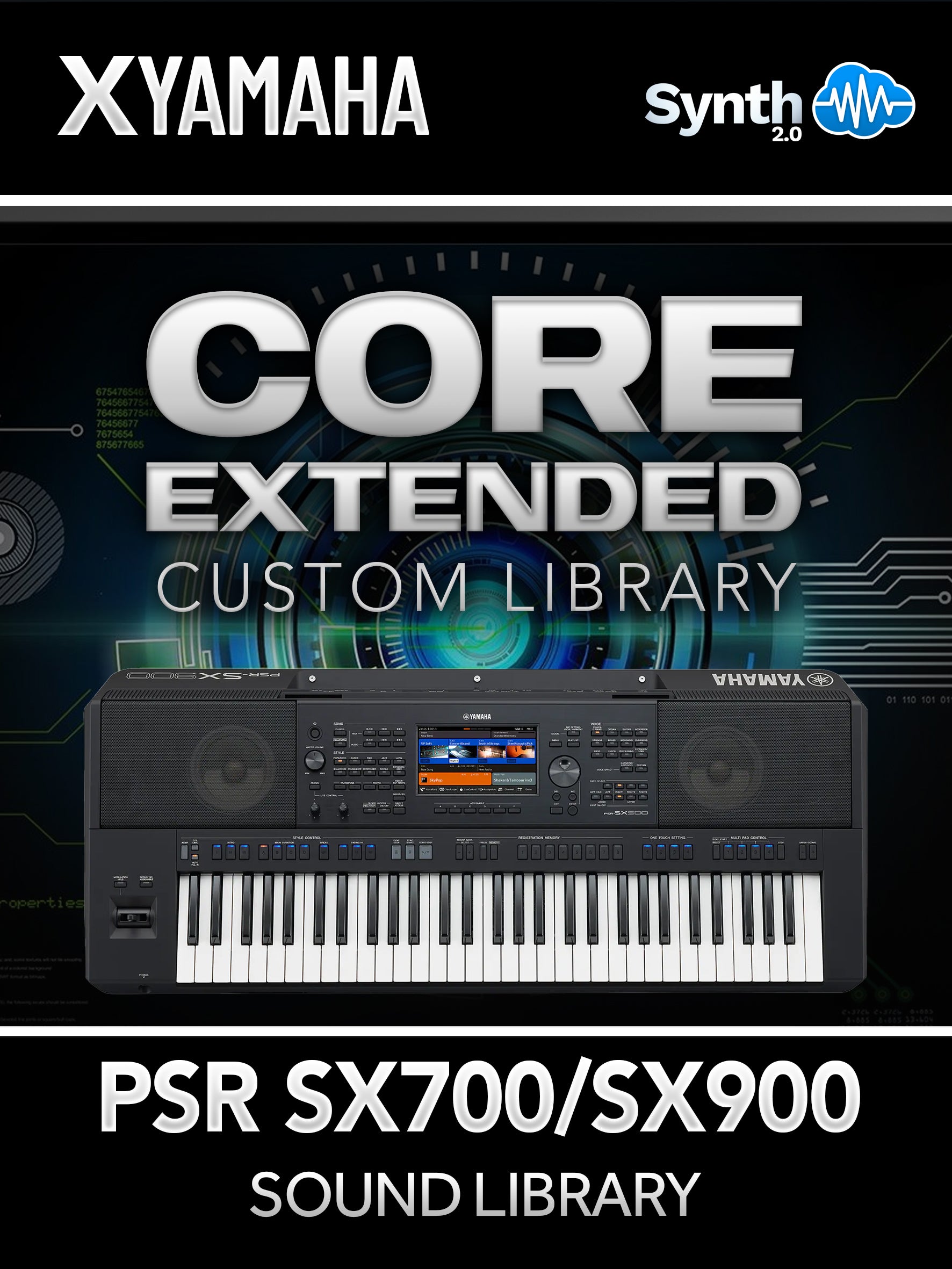 ASL044 - Core Extended Custom Library - Yamaha PSR SX700 / SX900 ( 20 voices )