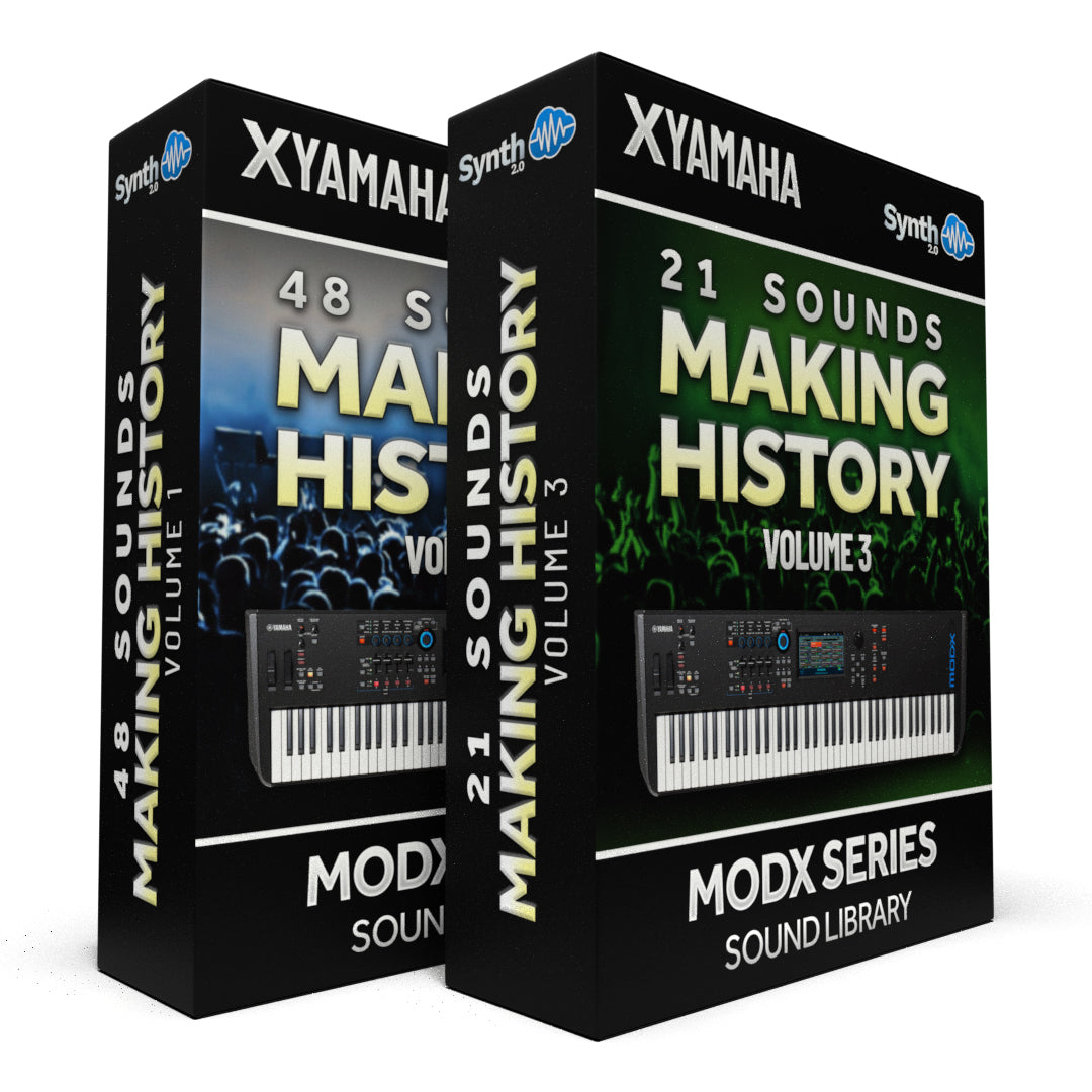 SCL444 - ( Bundle ) - 48 Sounds - Making History Vol.1 + 21 Sounds - Making History Vol.3 - Yamaha MODX / MODX+