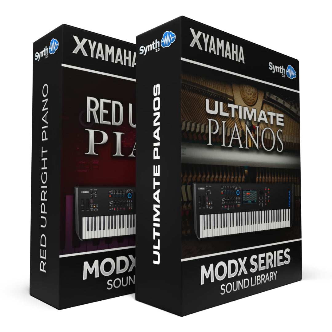 PRS011 - ( Bundle ) - Red Upright Piano + Ultimate Pianos - Yamaha MODX / PLUS / M