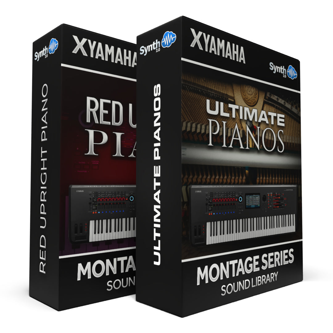 PRS011 - ( Bundle ) - Red Upright Piano + Ultimate Pianos - Yamaha MONTAGE / M