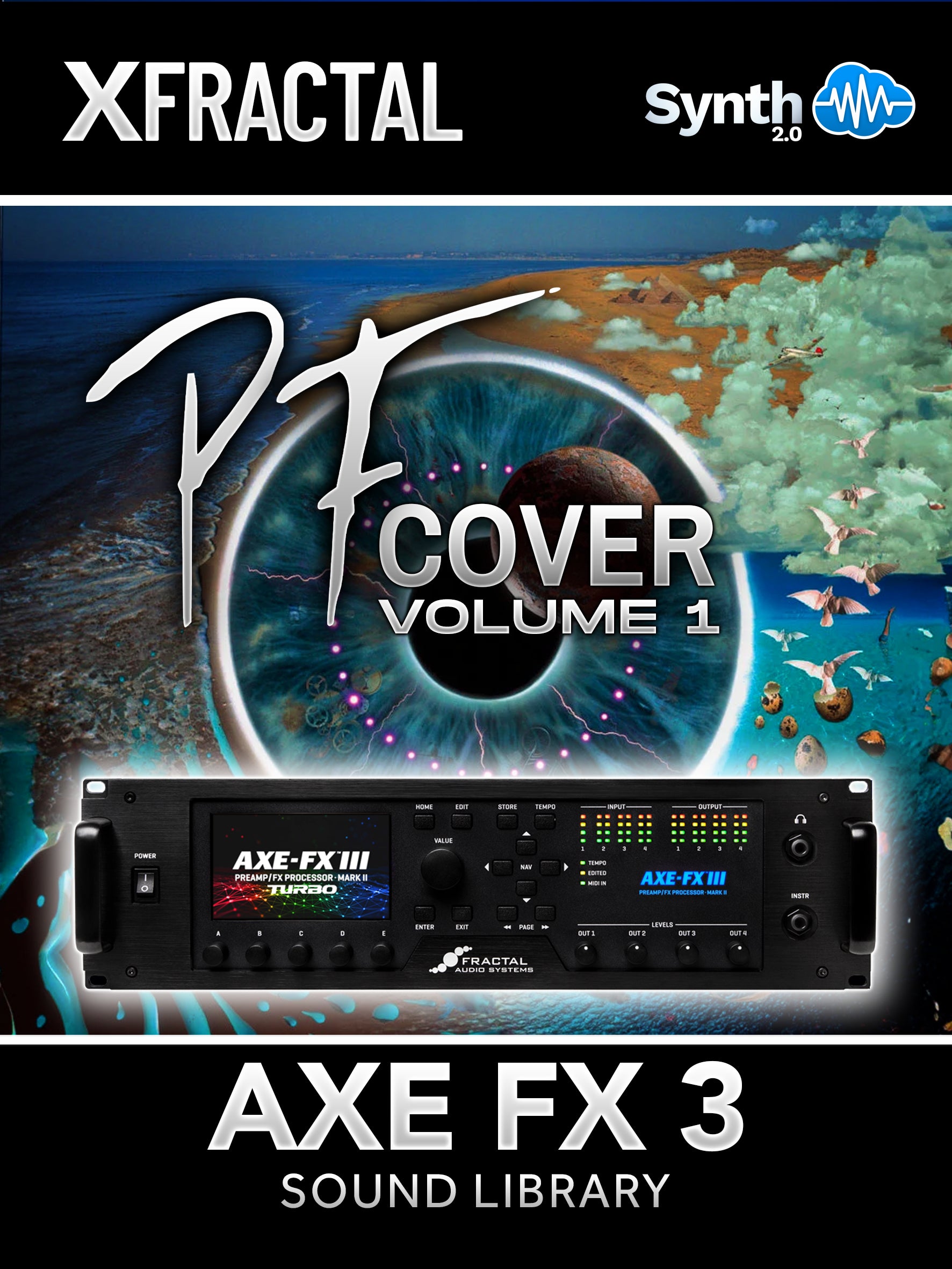 FRT001 - PF Cover V1 - Fractal Axe-Fx III ( 21 scenes )