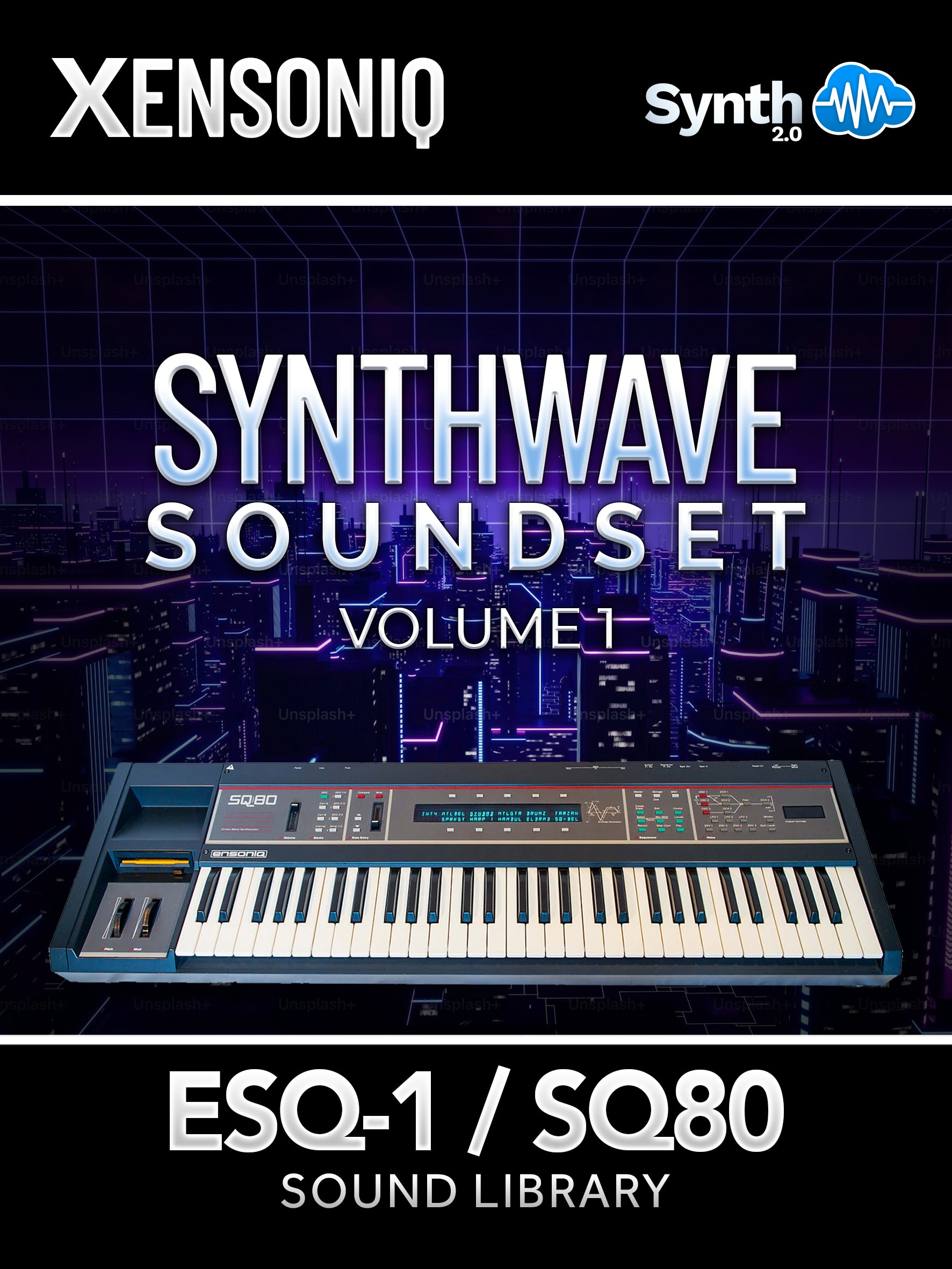 DSL008 - Synthwave Soundset V1 - Ensoniq ESQ-1 & SQ-80 ( 40 presets )