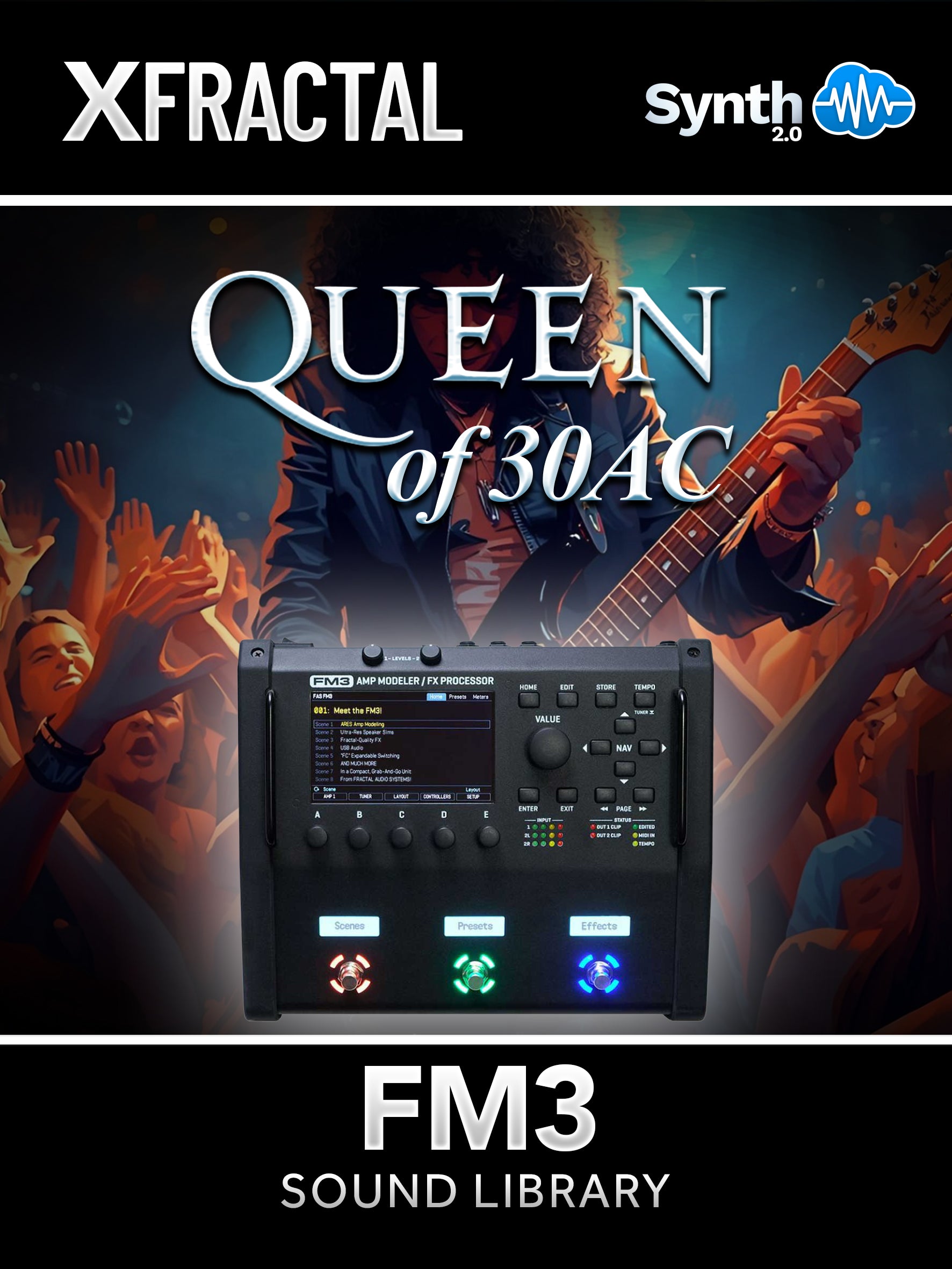 FRT019 - Queen of 30 AC - Fractal FM3 ( 24 scenes )