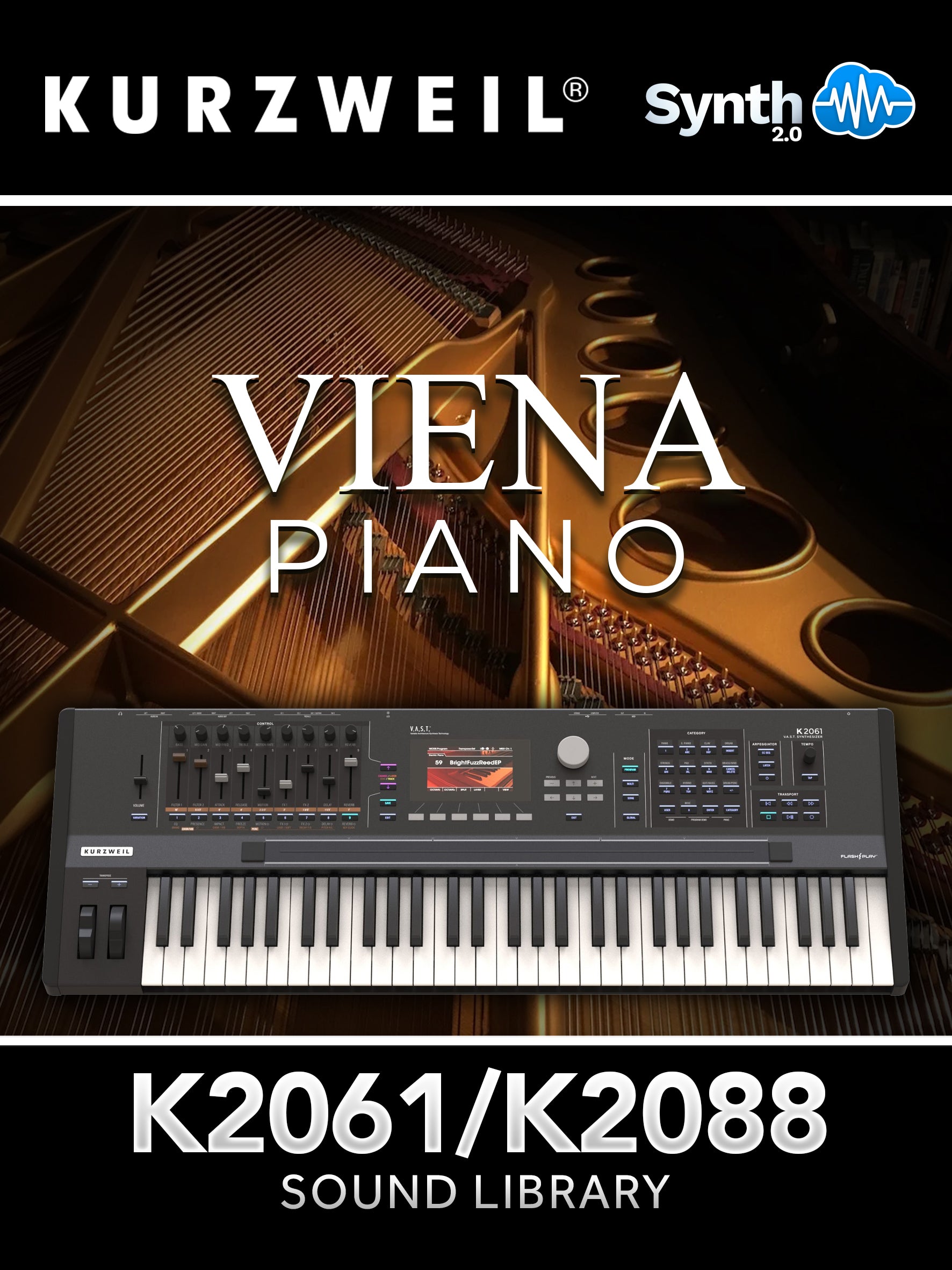 邦楽 K.kk Kurzweil K2061: German V Upright Piano Soundset – Synthcloud