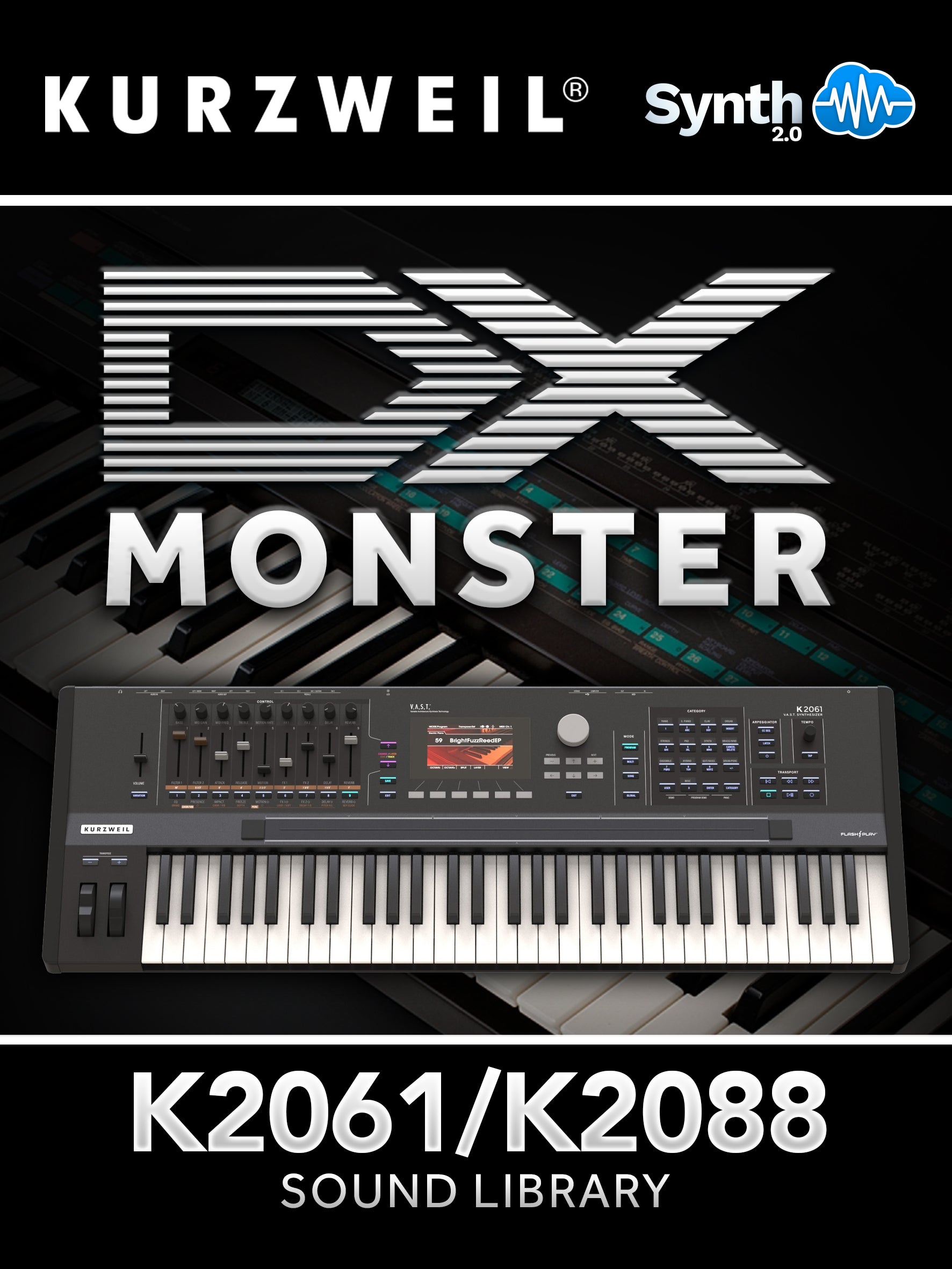 K2•*¨*•.¸♬︎ XP Piano Kurzweil K2061/K2088 480mb Sampled Piano – Synthcloud