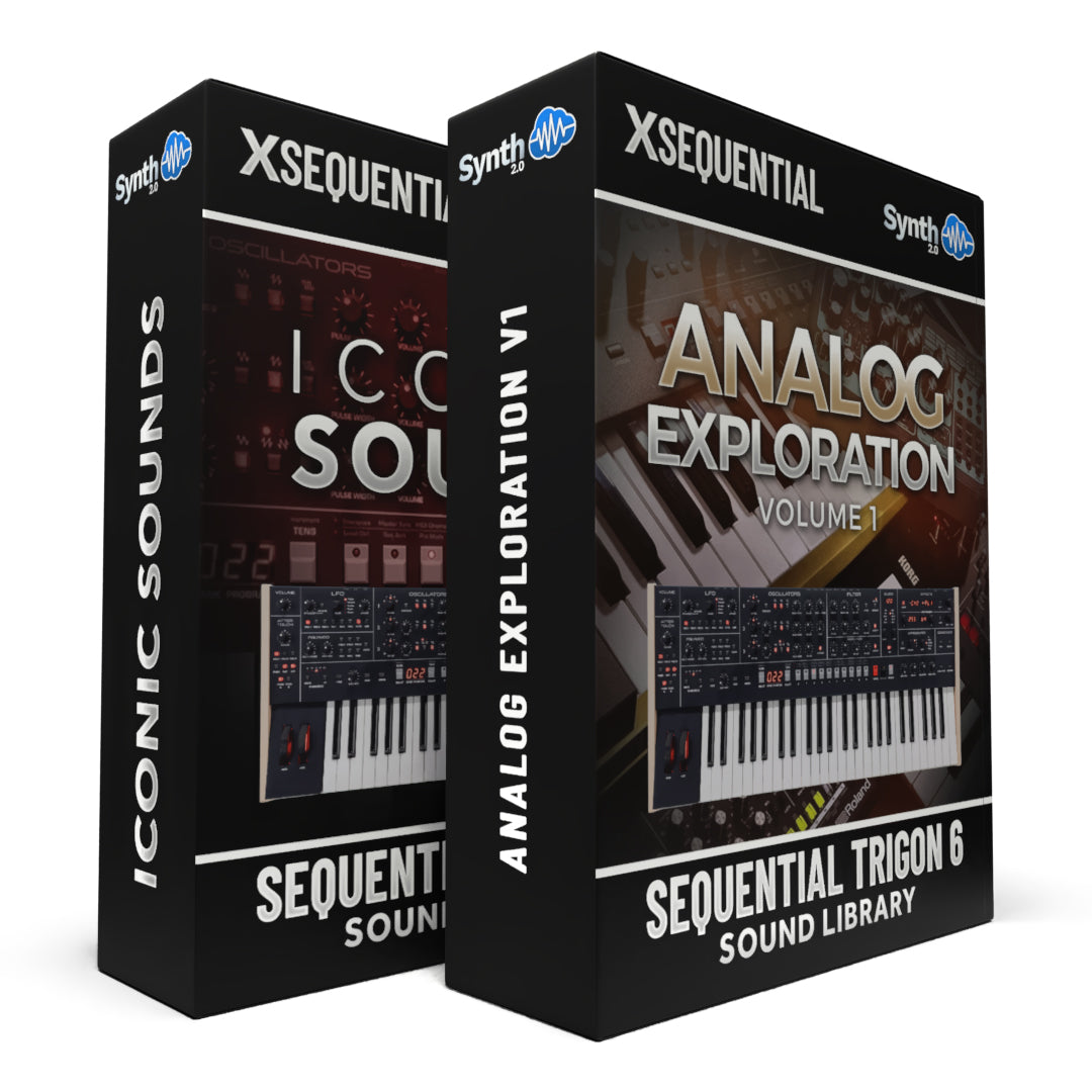 SCL490 - ( Bundle ) - Iconic Sounds + Analog Exploration V1 - Sequential Trigon 6