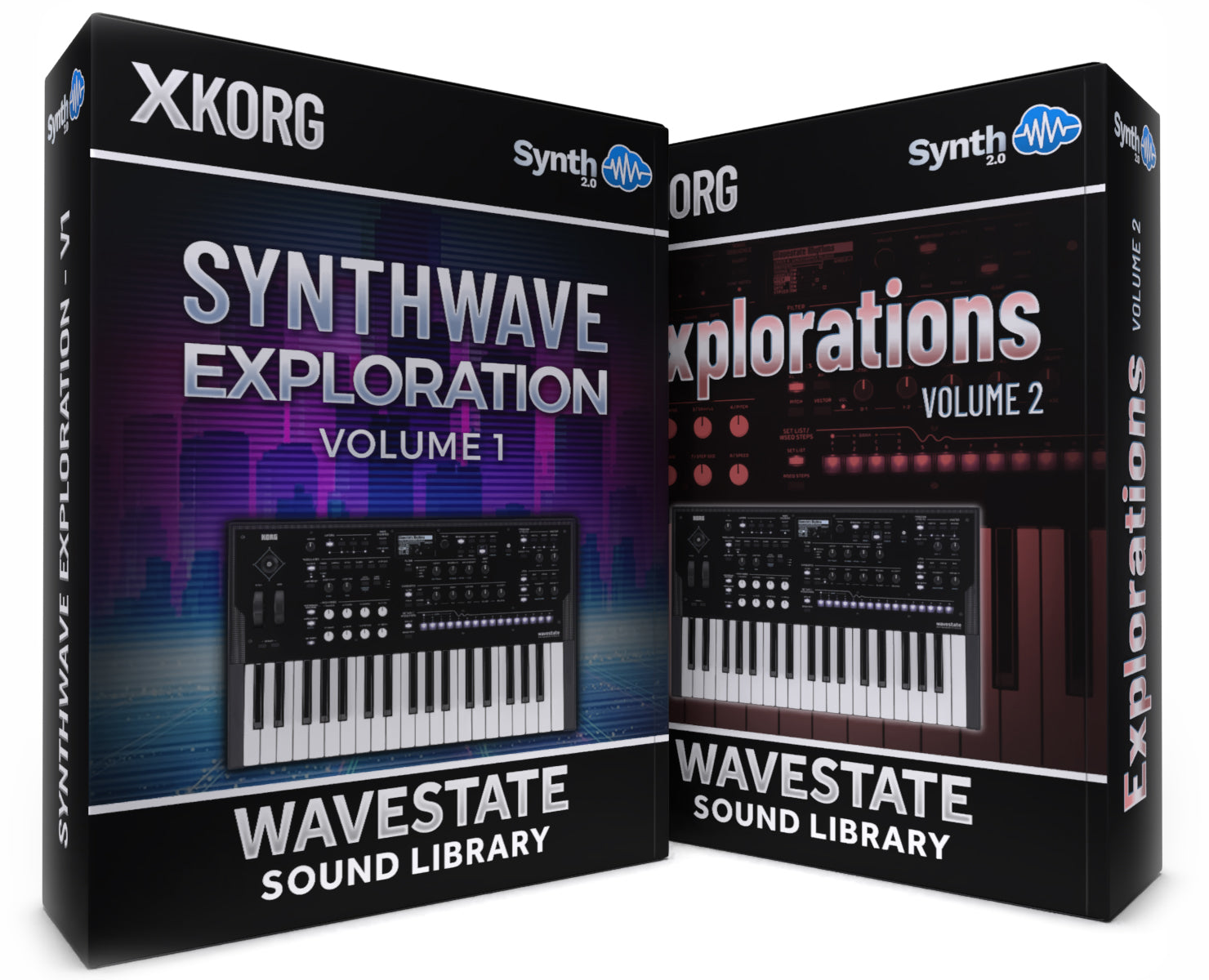 SCL590 - ( Bundle ) - Synthwave Exploration V1 + Explorations V2 - Korg Wavestate / mkII / Se / Native