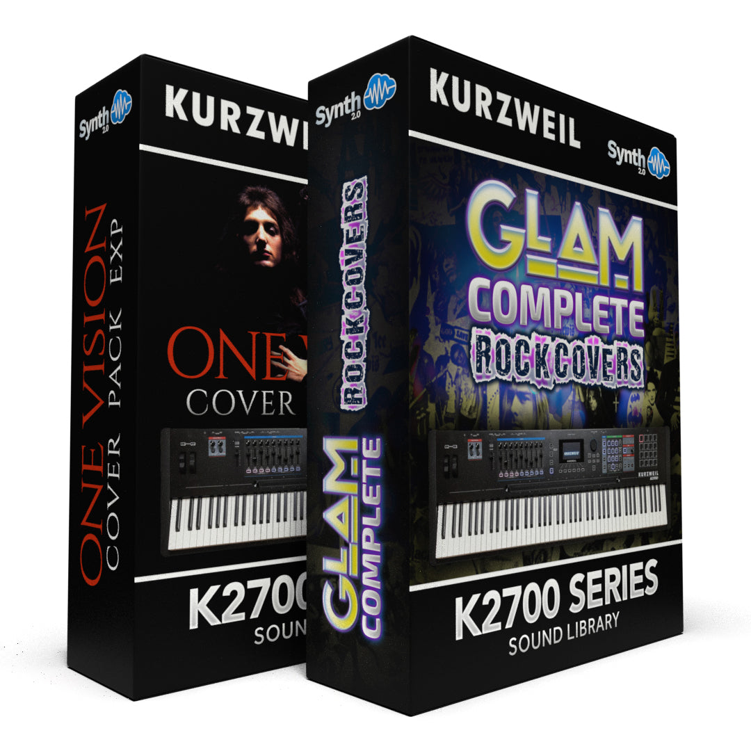 DRS043 - ( Bundle ) - One Vision Cover EXP + Glam - Complete Rock Covers - Kurzweil K2700