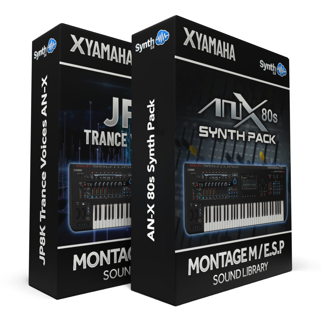 ZZL013 - ( Bundle ) - AN-X JP8K Trance Voices + AN-X 80 Synth Pack - Yamaha MONTAGE M - ESP