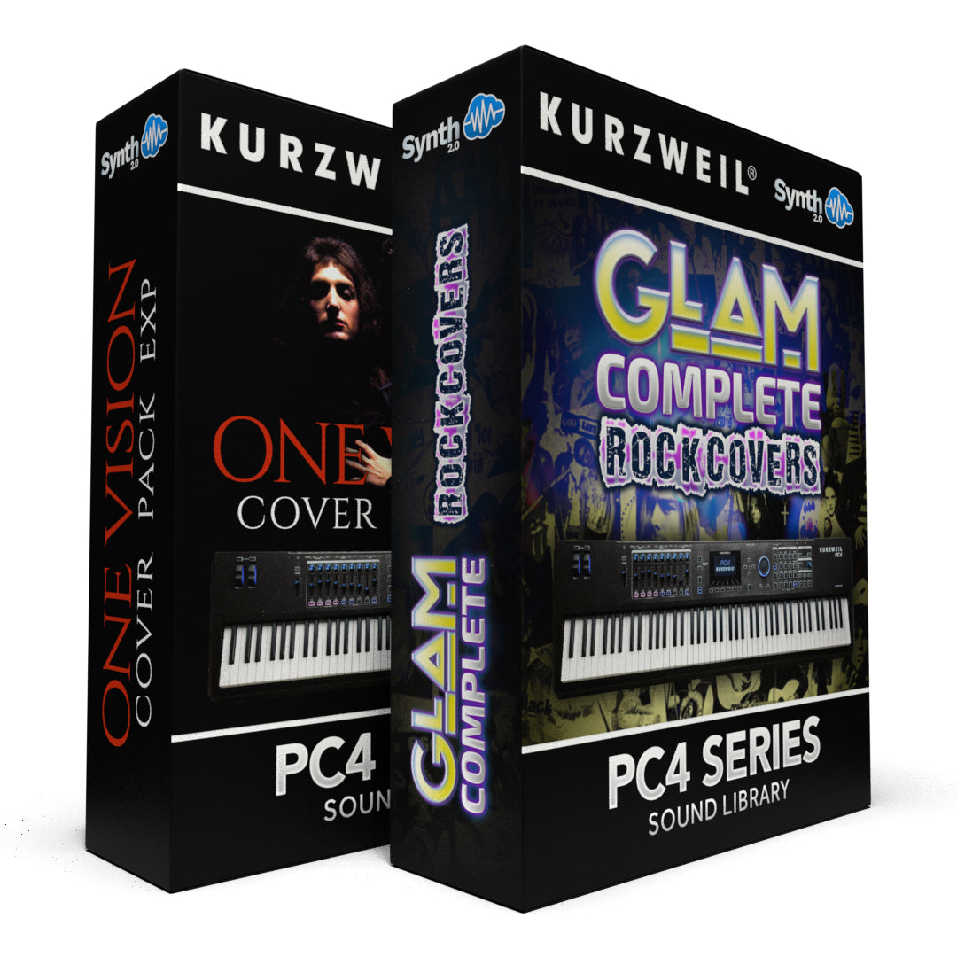 DRS043 - ( Bundle ) - One Vision Cover EXP + Glam - Complete Rock Covers - Kurzweil PC4 Series