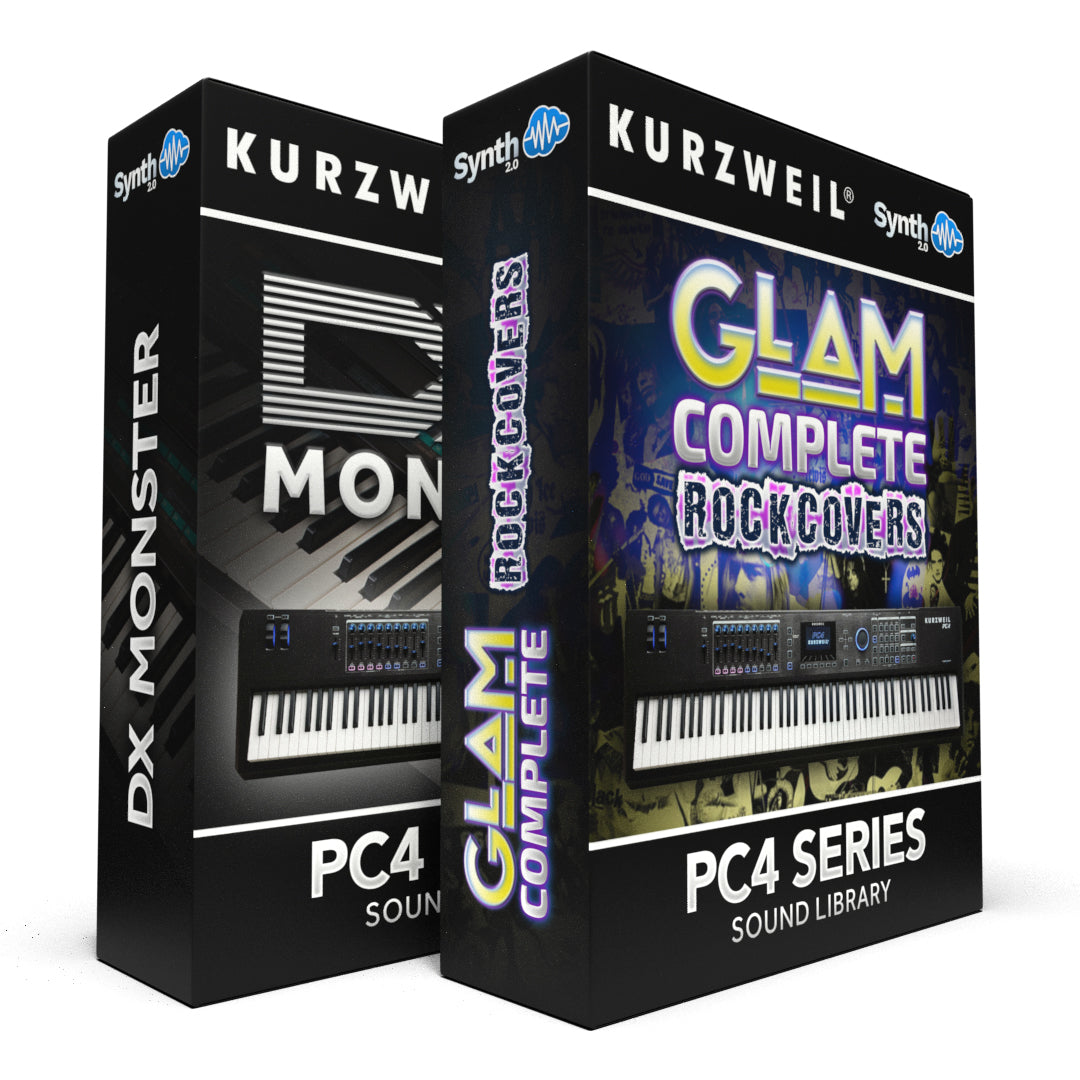DRS035 - ( Bundle ) - DX Monster + Glam Complete Rock Covers - Kurzweil PC4 Series