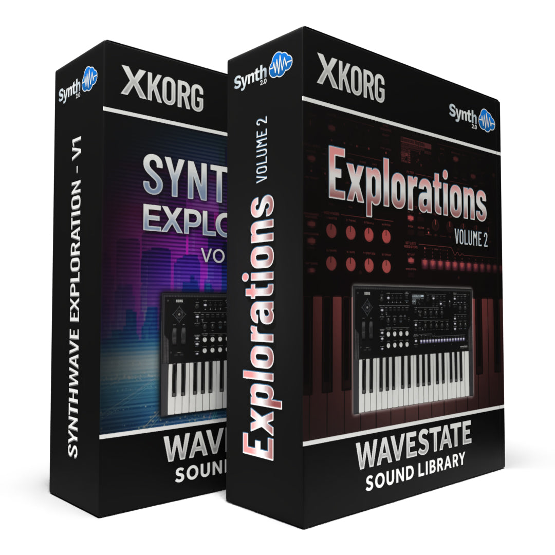 SCL590 - ( Bundle ) - Synthwave Exploration V1 + Explorations V2 - Korg Wavestate / mkII / Se / Native