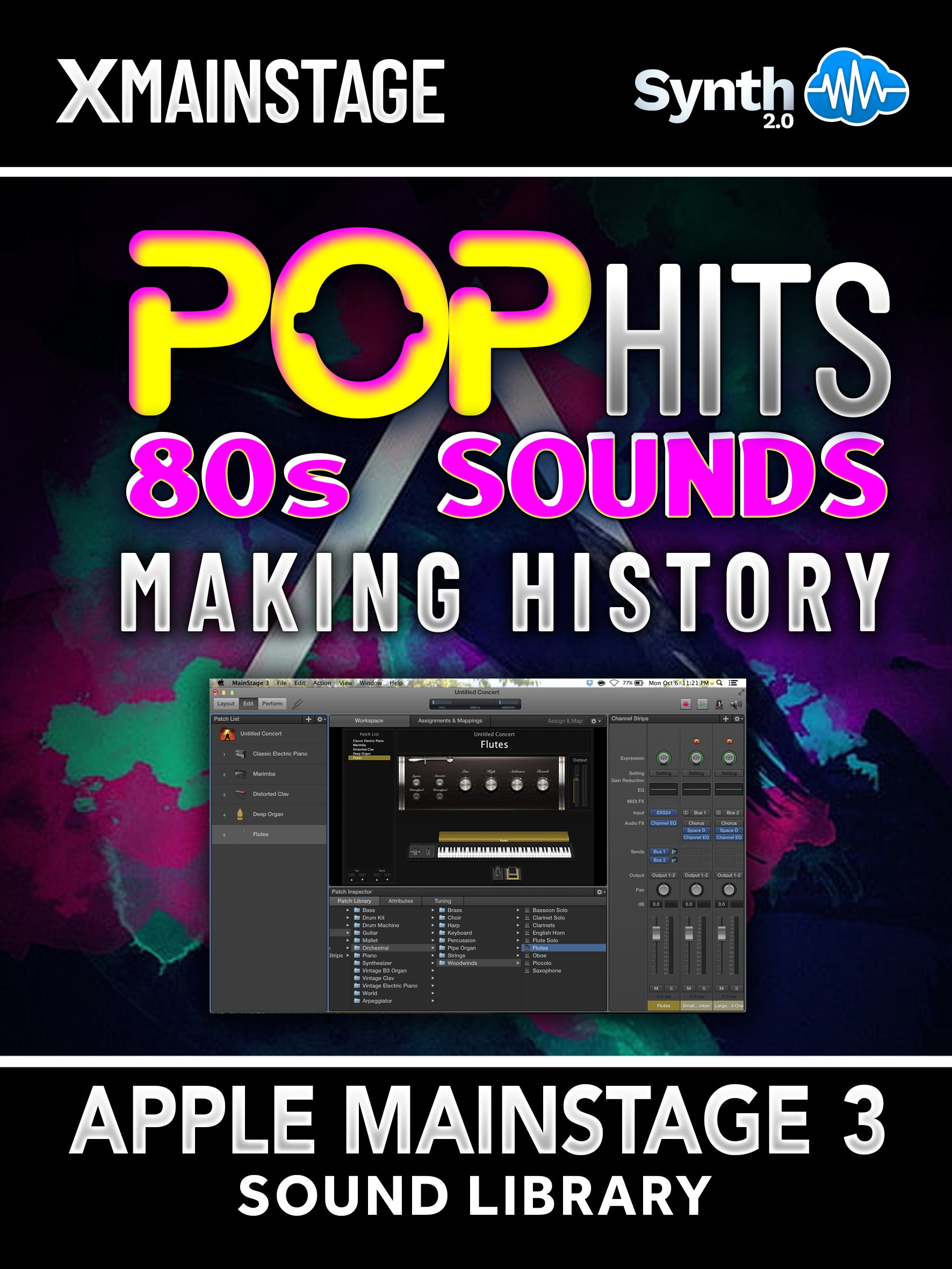 RLL006 - ( Bundle ) - 80s Sounds Making History V1 + Pop Hits & 80s Sounds Making History V3 - Logic Pro X Mainstage
