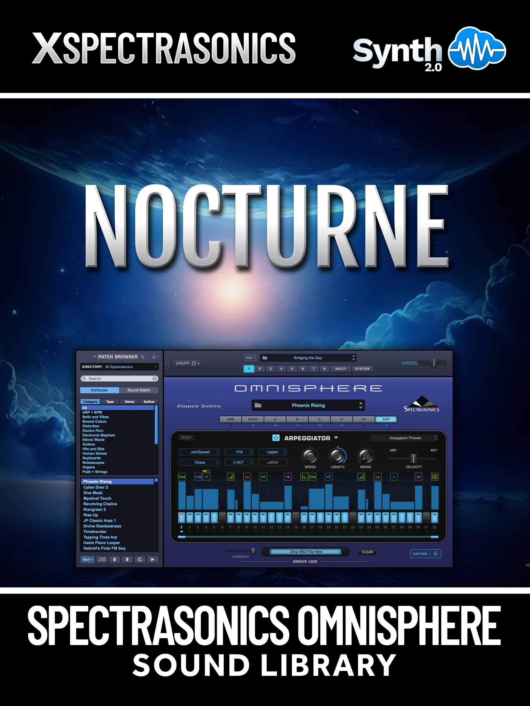 Nocturne Omnisphere – Cinematic Sound Bank 128 Presets – Synthcloud