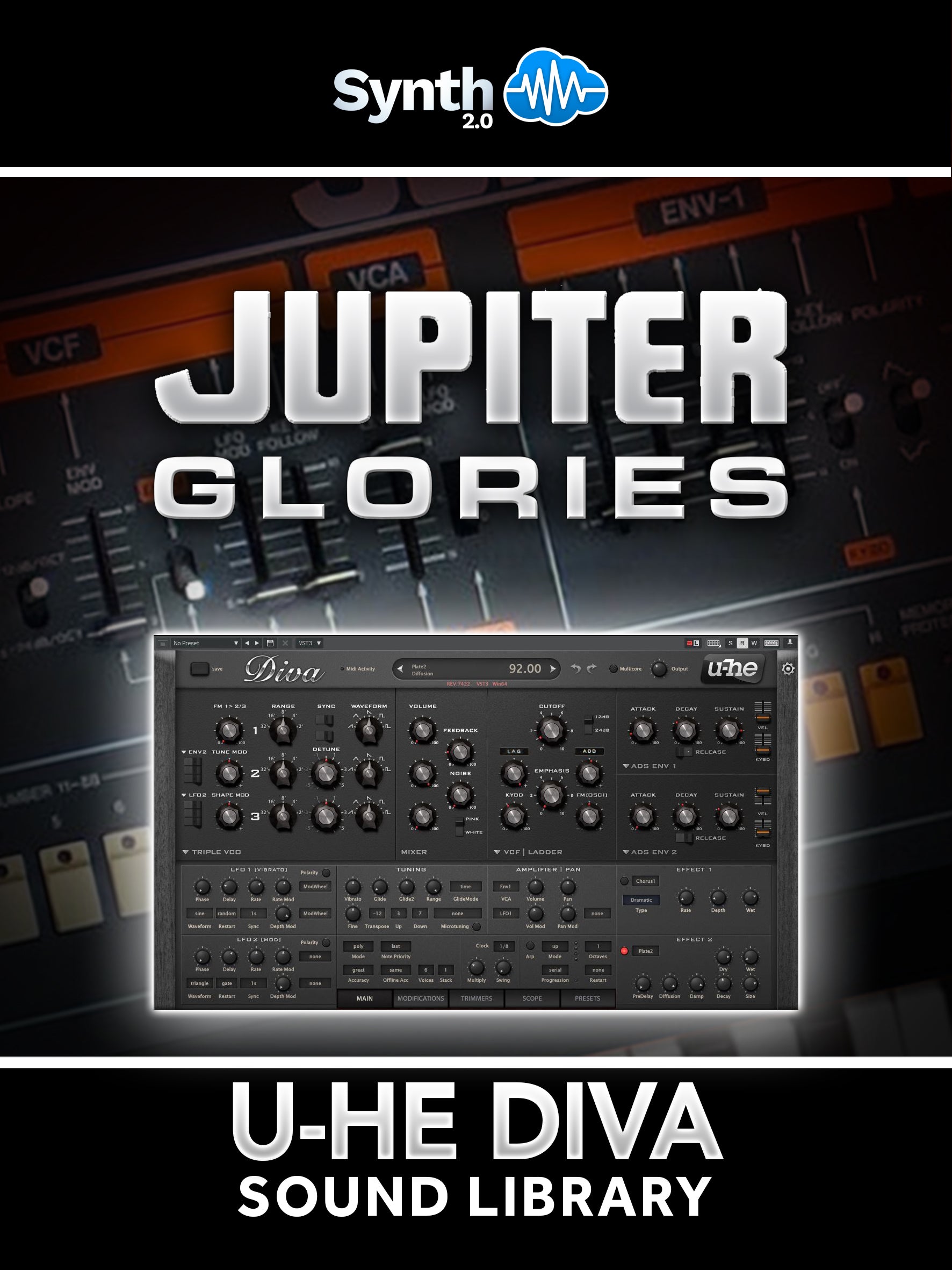 dihexa jupiter U HE Diva Jupiter Glories 32 patches soundset – Synthcloud