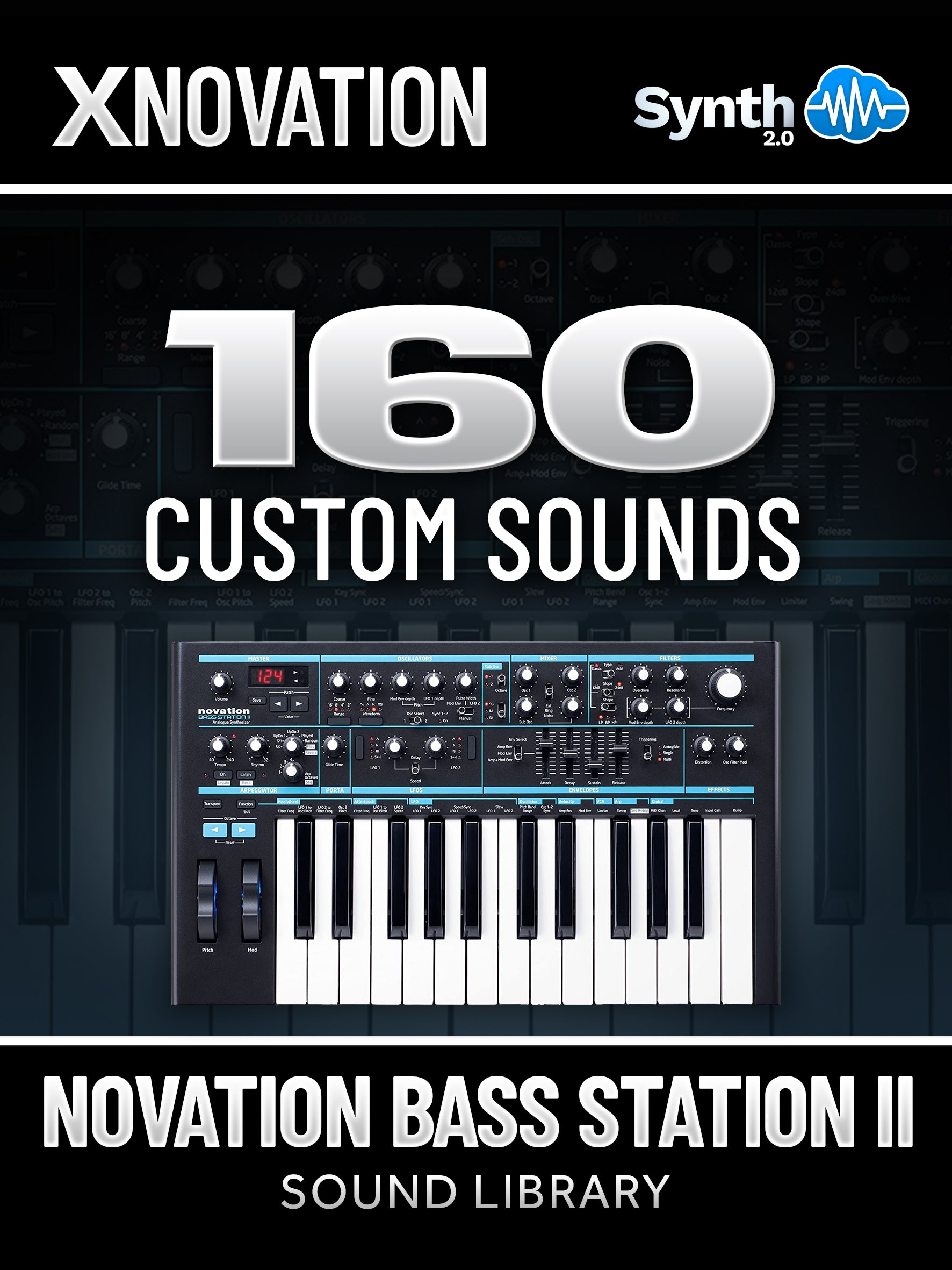 CTL003 - 160 Custom Sounds - Novation Bass Station II  / AFX Station