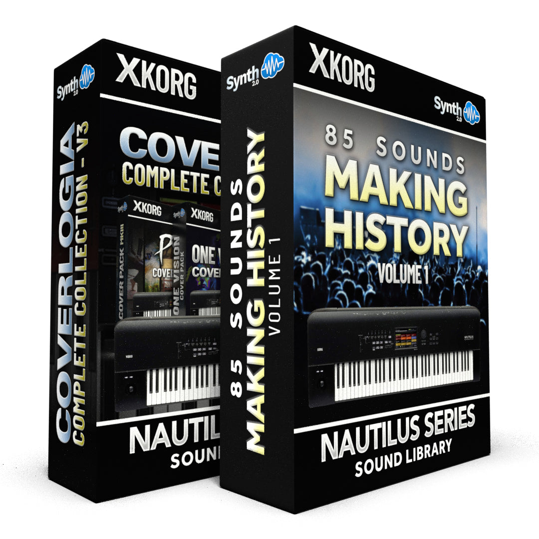 SCL176 - ( Bundle ) - CoverLogia - Complete Cover Collection V3 + 63 Sounds - Making History Vol.1 - Korg Nautilus Series