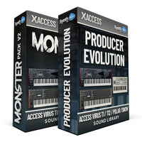 LDX186 - ( Bundle ) - Monster Pack V2 + Producer Evolution - Access Virus TI / TI2 / Polar / Snow