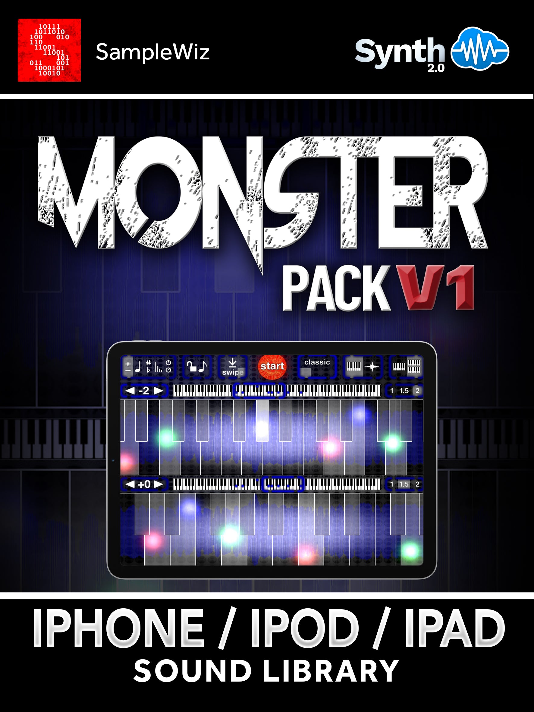 LDX166 - Monster Pack - SampleWiz Iphone / Ipad / Ipod ( 32 presets )